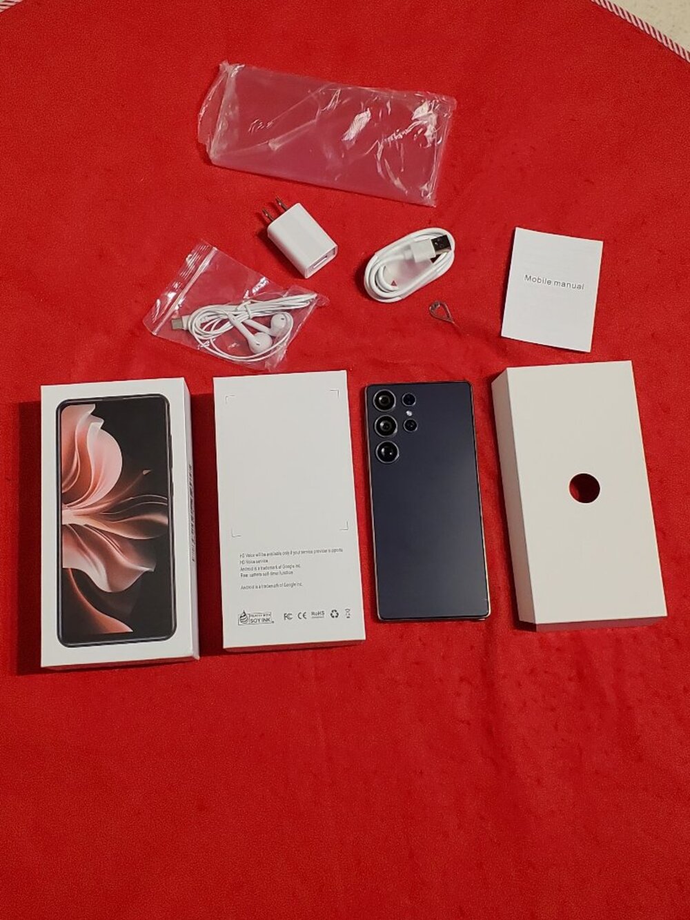 New S25 ULTRA Cell Phone W/Pen & Accessories Gorgeous Un-locked Purple Save $